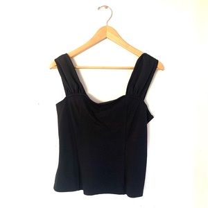 Anthropologie Black Cropped Sleeveless Top - Med